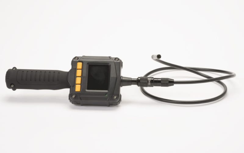 Pipe inspection camera scope used to see inside pool plumbing lines